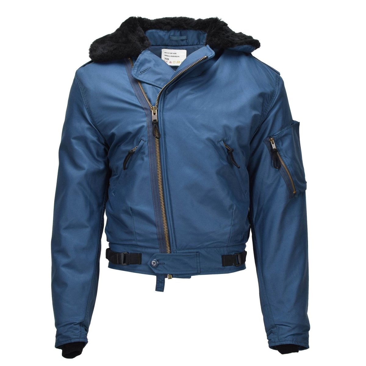 Chaqueta de piloto de la Fuerza Aérea Canadiense RCAF original excedente militar azul