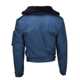 Chaqueta de piloto de la Fuerza Aérea Canadiense RCAF original excedente militar azul