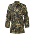 Parka militar rumano original M93 CAMO HOJA Capeta de chaqueta larga táctica nueva