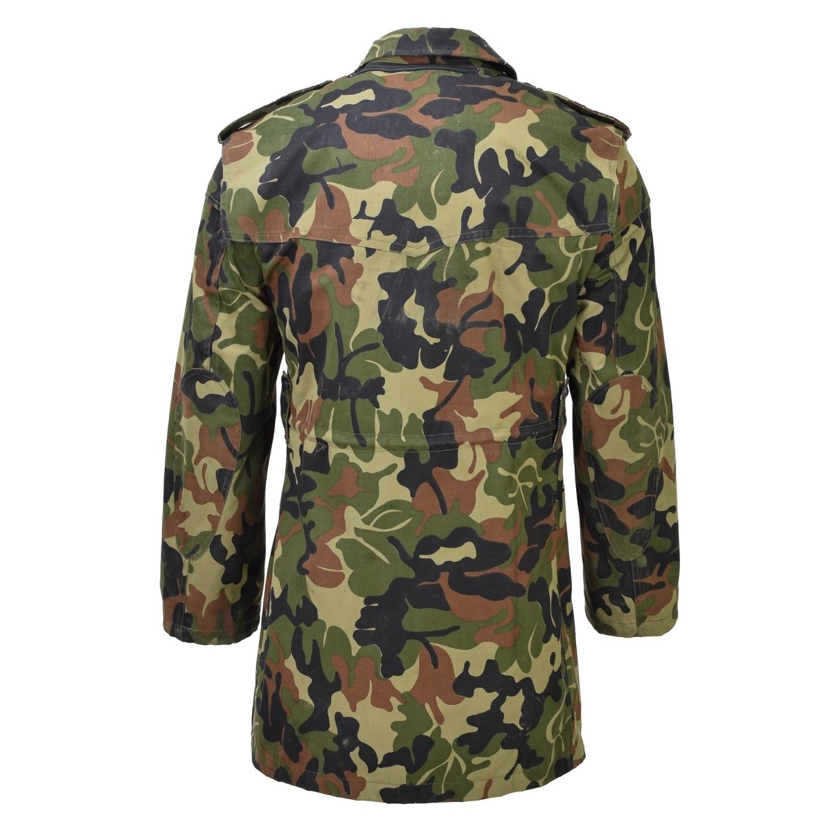 Parka militar rumano original M93 CAMO HOJA Capeta de chaqueta larga táctica nueva
