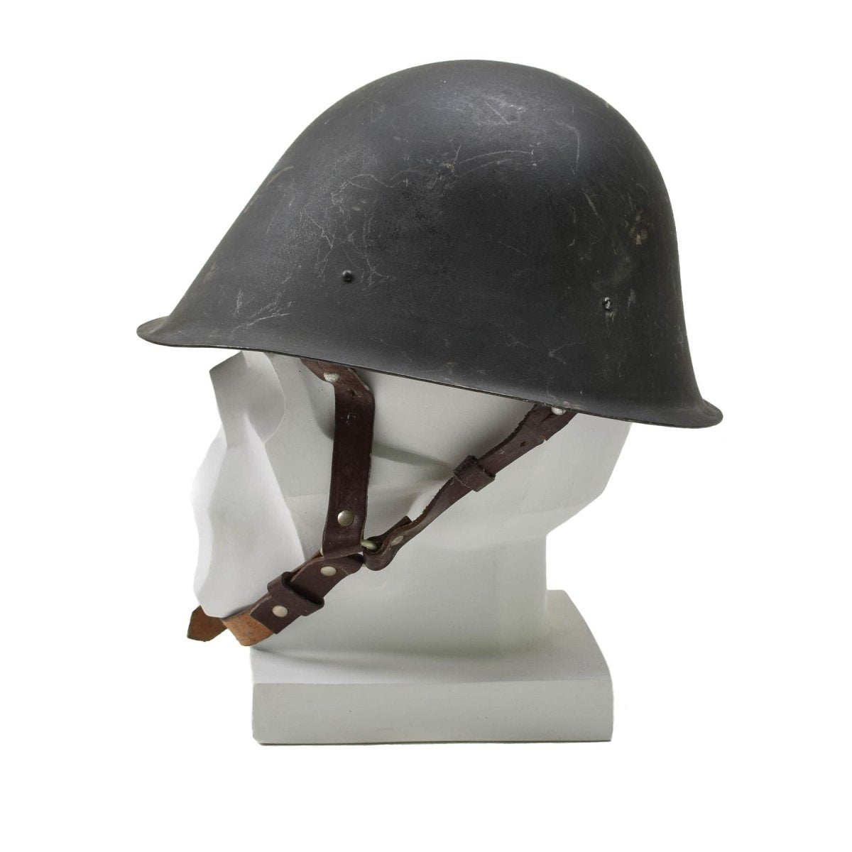 Casco de acero táctico militar rumano original M73 paracaidista chinstrap oliva