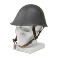 Casco de acero táctico militar rumano original M73 paracaidista chinstrap oliva