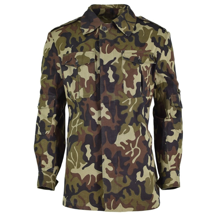 Chaqueta de campo original de las tropas rumanas m93 camo leaf BDU parka tema militar - GoMilitar