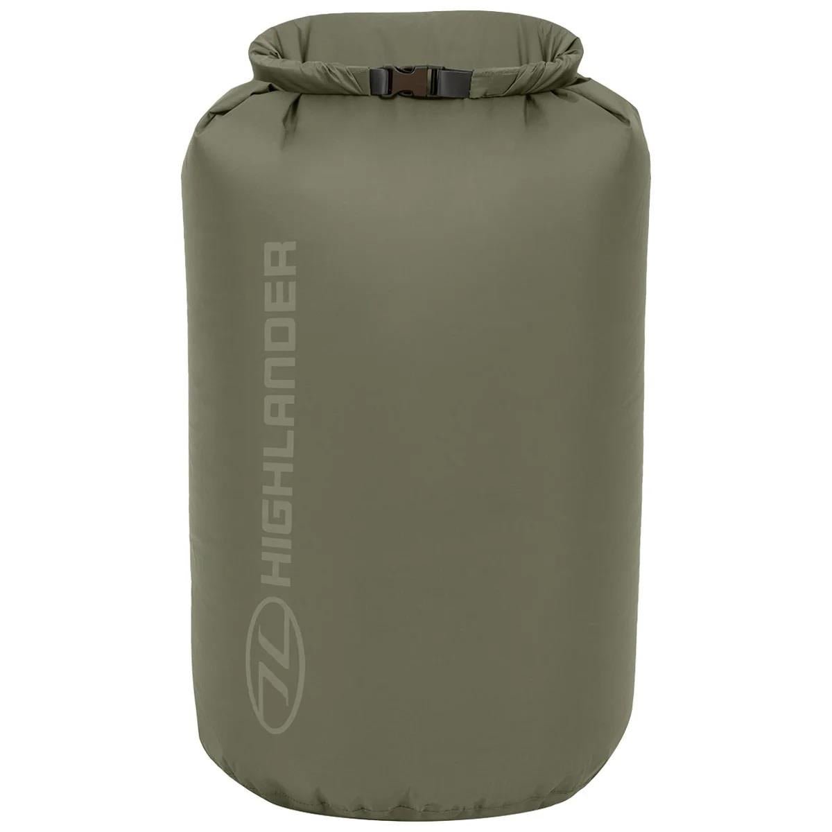 Bolsas impermeables militares escocesas originales, 1 L – 40 L, parte superior enrollable, hebilla de liberación rápida, color verde oliva