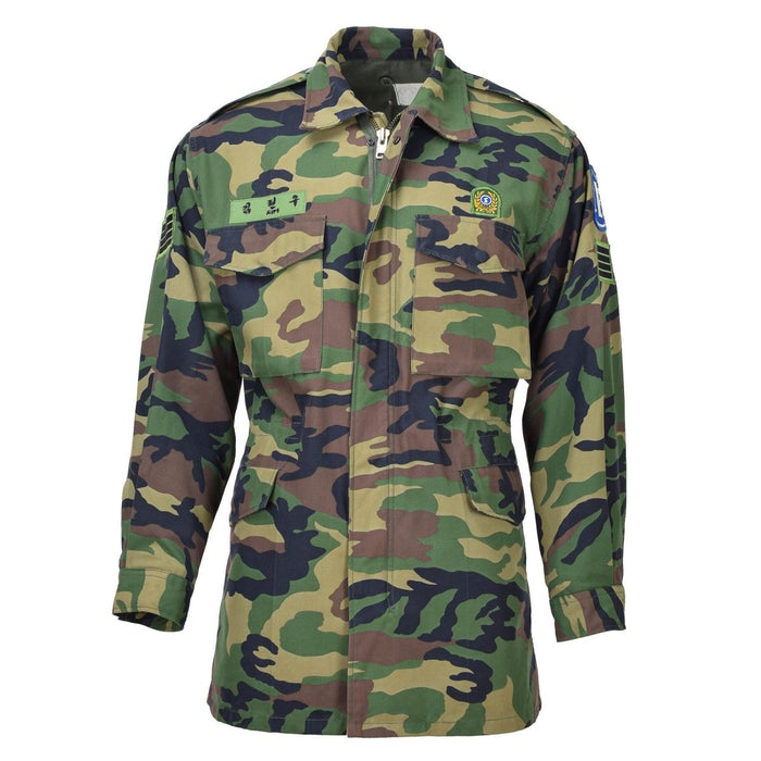Parka militar original de Corea del Sur M90 woodland camo combate de campo ajustable - GoMilitar