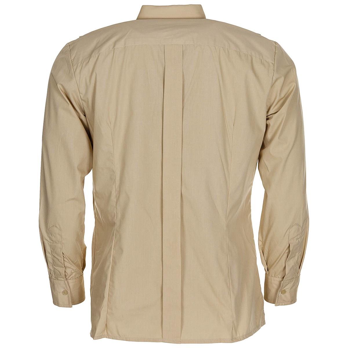 Camisa de trabajo de campo de manga larga militar original española ligera caqui