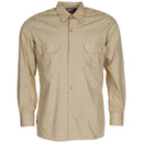 Camisa de trabajo de campo de manga larga militar española original Caqui ligero en tejido de mezcla de poliéster duradero para equipo táctico y al aire libre