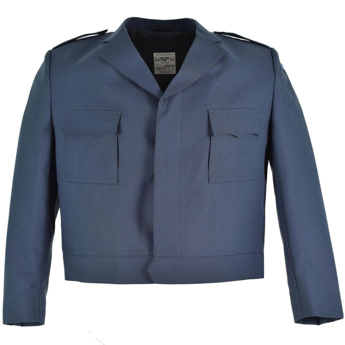 Chaqueta original de las fuerzas aéreas suecas traje de uniforme de desfile azul excedente militar superior - GoMilitar