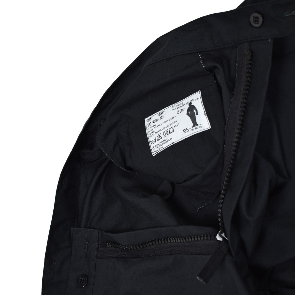 Pantalones del ejército sueco original M90 pantalones de combate de campo negro BDU NUEVO