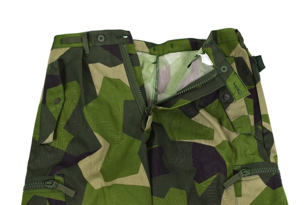 Pantalones suecos del ejército sueco M90 Splinter Splinter Camuflage Camufla Combat pantalones Nuevos