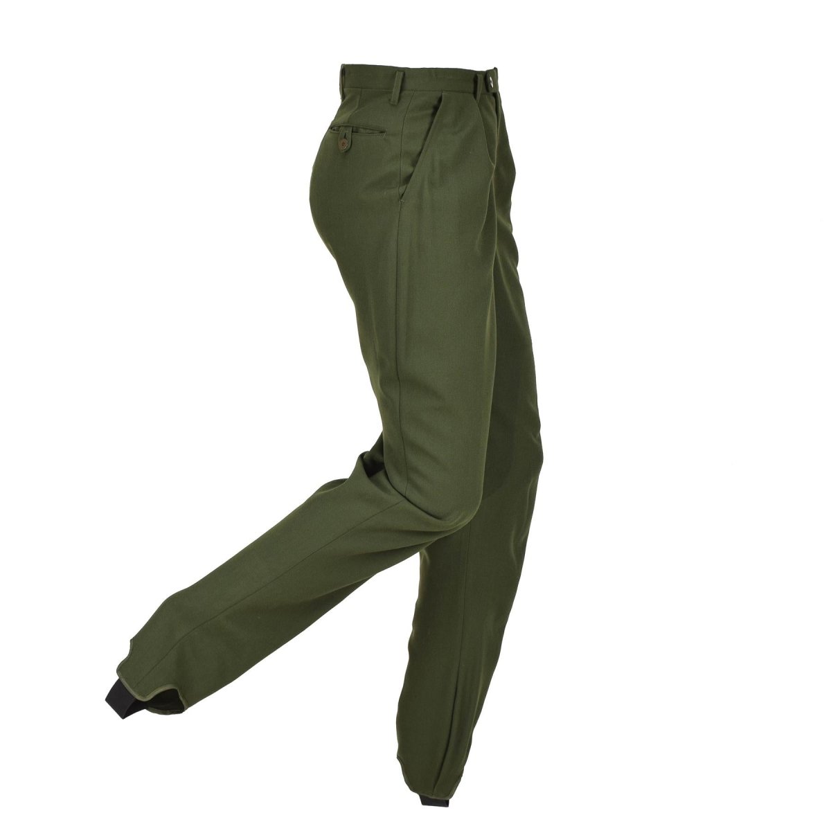 Pantalones formales militares suecos originales pantalones de revestimiento delantero plisado verde nuevo