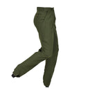 Original Swedish military green pleated front formal pants with stirrup design, durable polycotton blend, and classic fit.