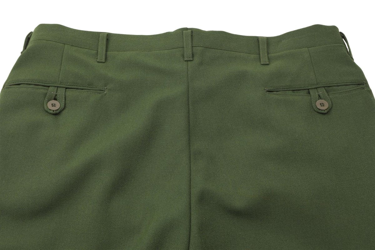 Pantalones formales militares suecos originales pantalones de revestimiento delantero plisado verde nuevo