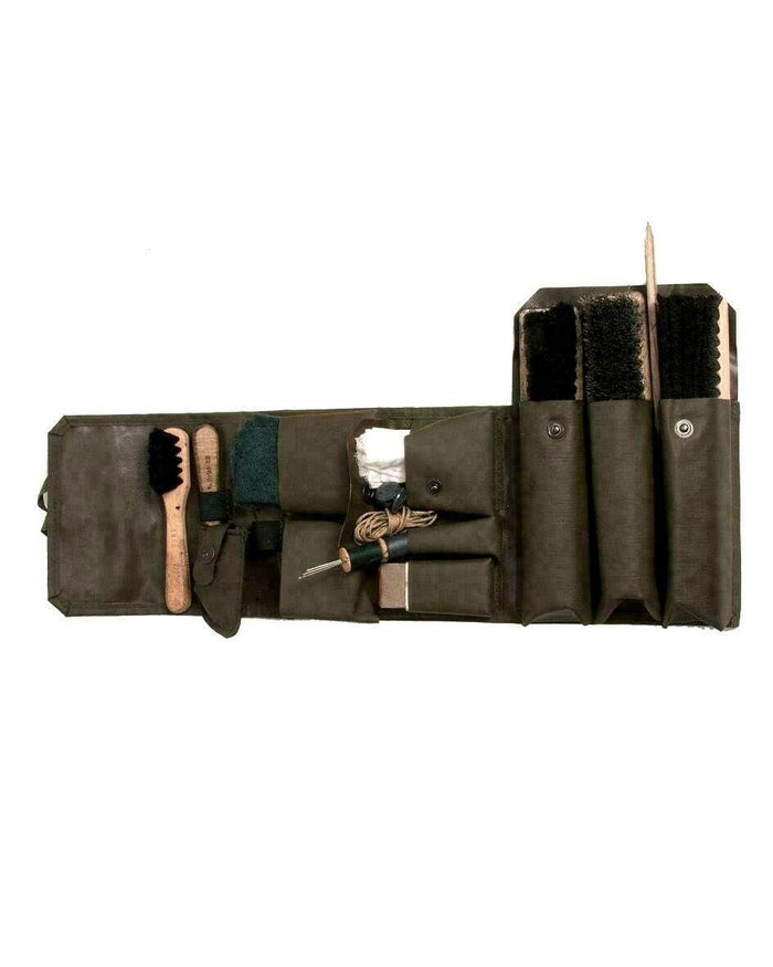 Original Swiss army Army Shoe polish set with case Leather Boot brush set - GoMilitar