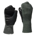 Original Swiss Army Lool Grey Clima frío Mittens Palm de cuero Problema militar