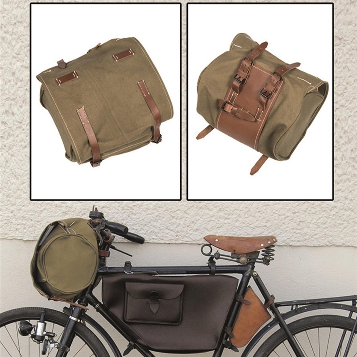 Original del ejército suizo Mil-tec bicipack poliéster viajar al aire libre oliva