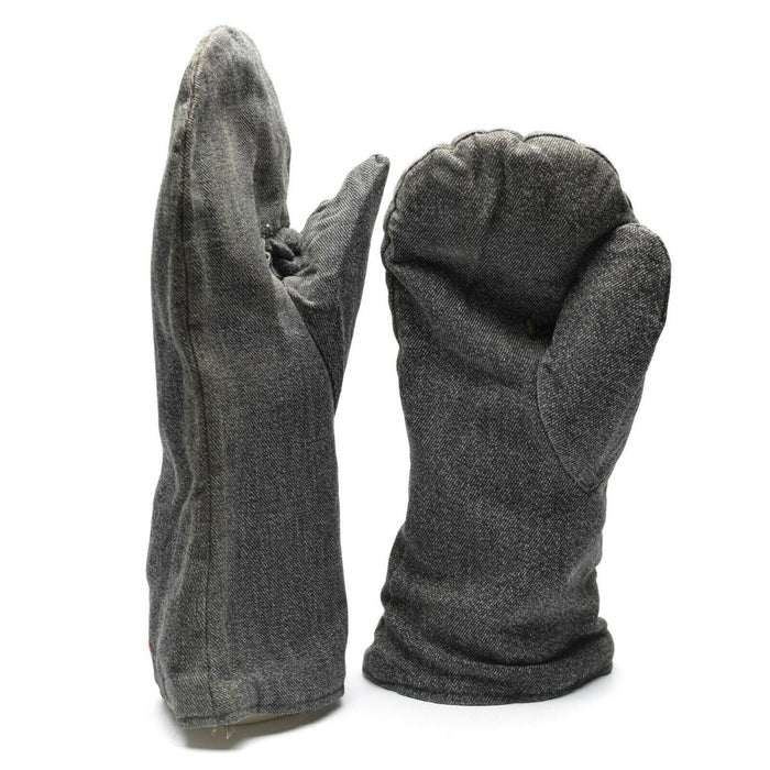Manoplas de invierno originales del ejército suizo con forro de franela y guanteletes militares para mayor calidez y durabilidad.