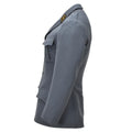 Chaqueta formal militar suiza original Diseño de 4 bolsillos Charreteras en los hombros Gris