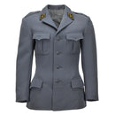 Chaqueta formal militar suiza original Diseño de 4 bolsillos Charreteras en los hombros Gris