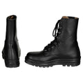 Botas militares suizas originales de combate M95, cuero, edición excedente del ejército, negro