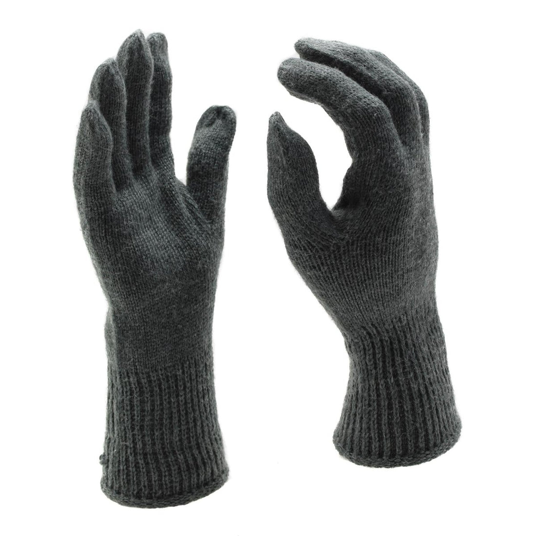 Guantes auténticos de punto de invierno militares suizos originales para clima frío, color gris
