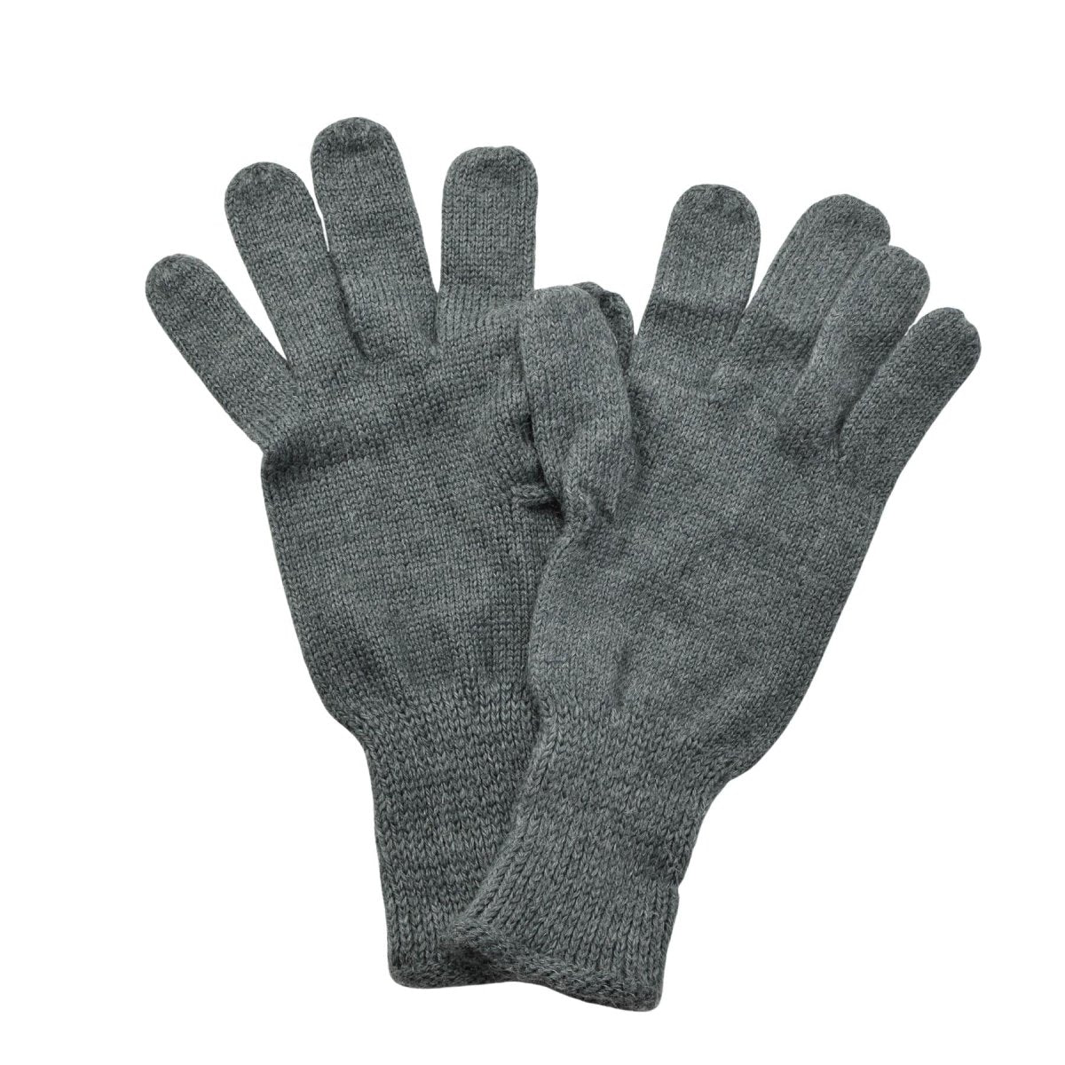 Guantes auténticos de punto de invierno militares suizos originales para clima frío, color gris