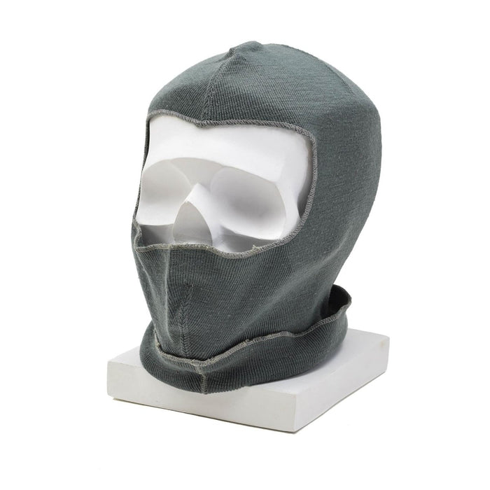 Pasamontañas de lana militar original suizo máscara de invierno cálida y ligera elástica Gris - GoMilitar