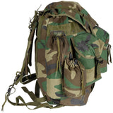 Mochila original del ejército turco de 40 litros con bolsillos delanteros, tela de cordura, camuflaje del bosque