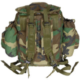 Mochila original del ejército turco de 40 litros con bolsillos delanteros, tela de cordura, camuflaje del bosque