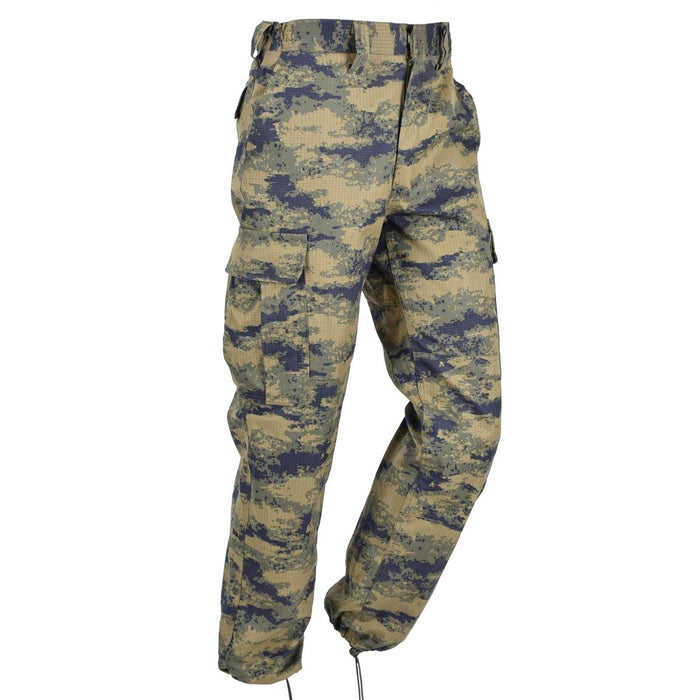 Pantalones tácticos de camuflaje digital azul del ejército turco originales pantalones de combate ripstop - GoMilitar