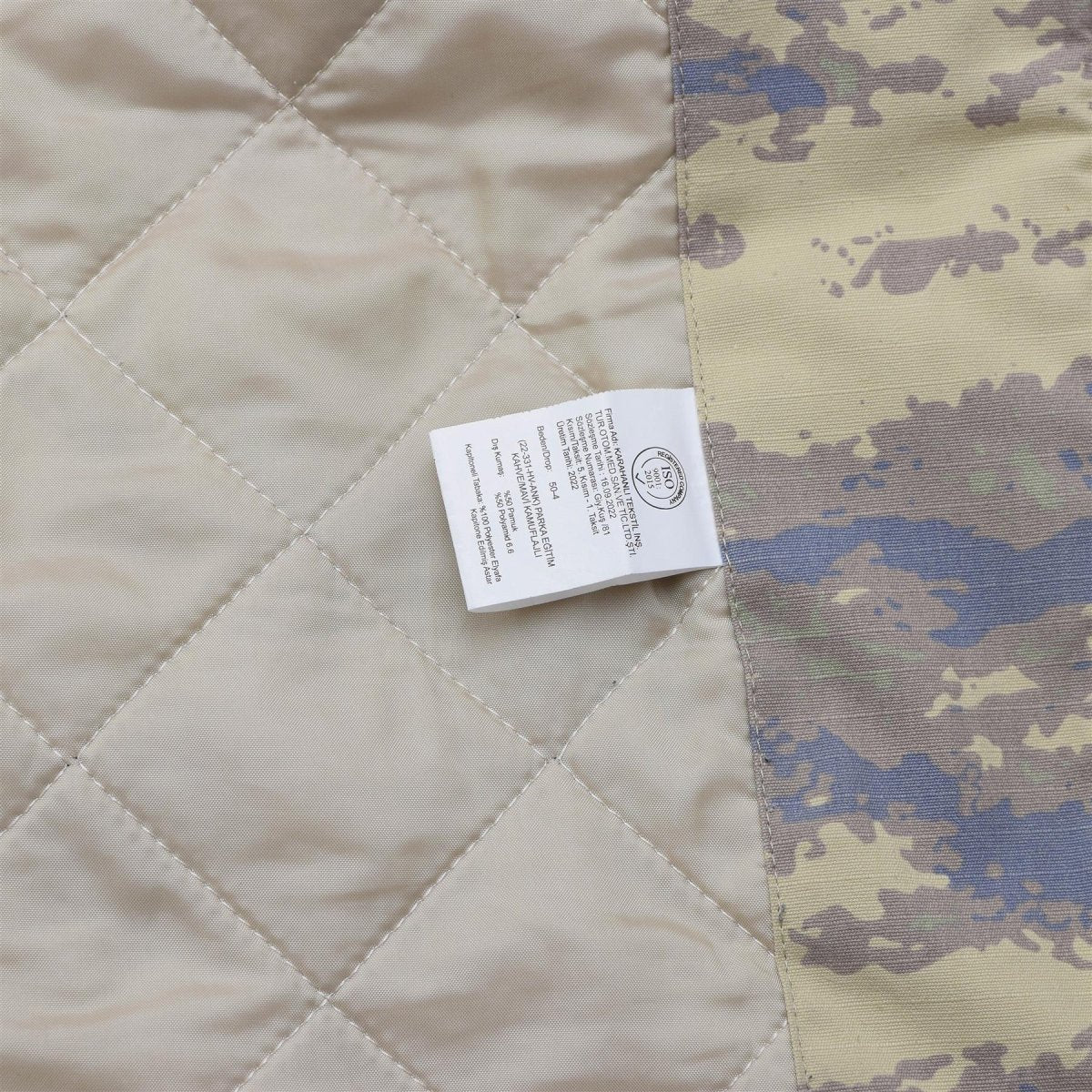 Parka de campo militar turca original con forro acolchado Rip Stop M2018 Camo