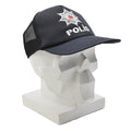 Gorra de campo POLIS militar turca original con inserto de malla y cierre ajustable, color negro