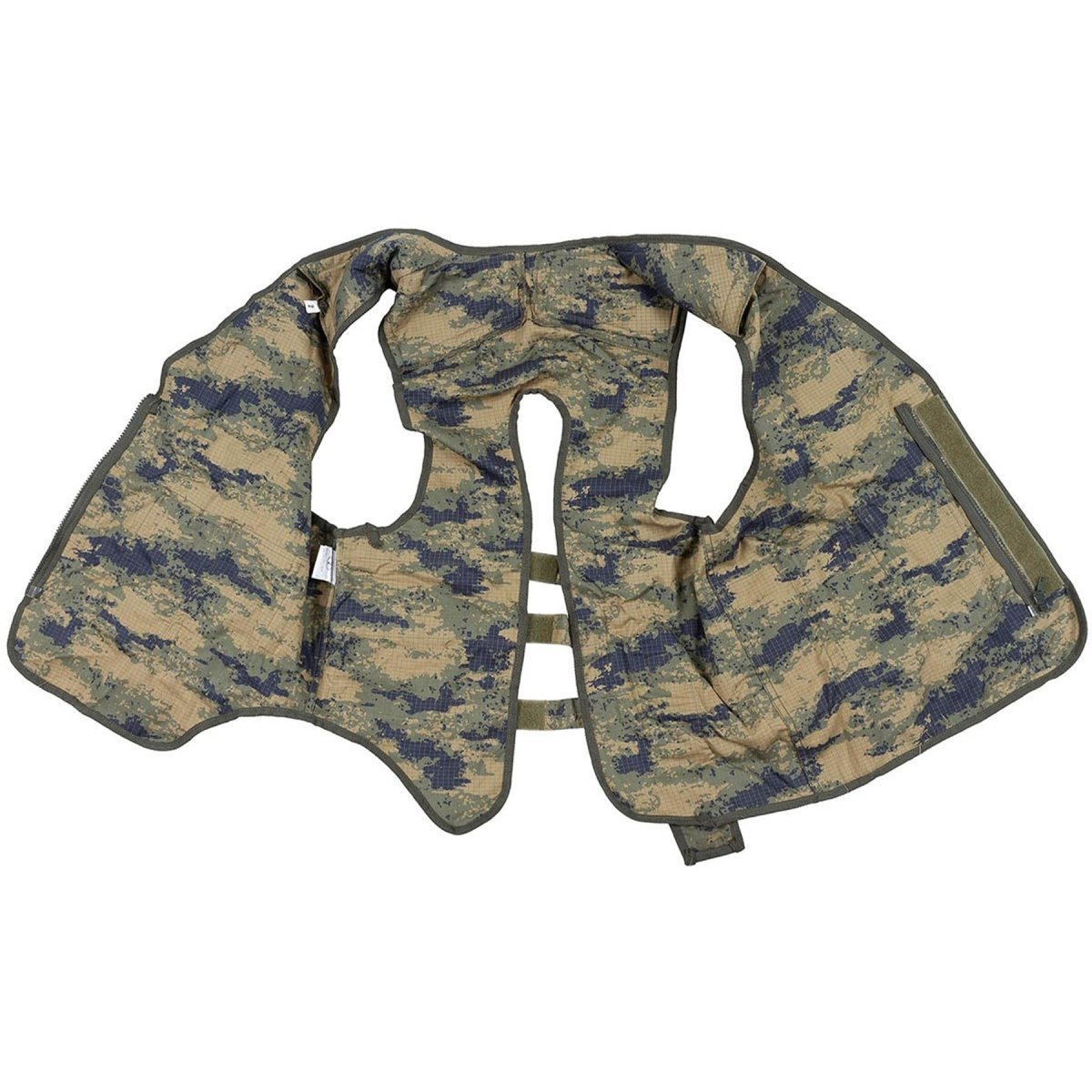 Chaleco militar turco original 8 bolsillos adjuntos hombreras M2018 Camo