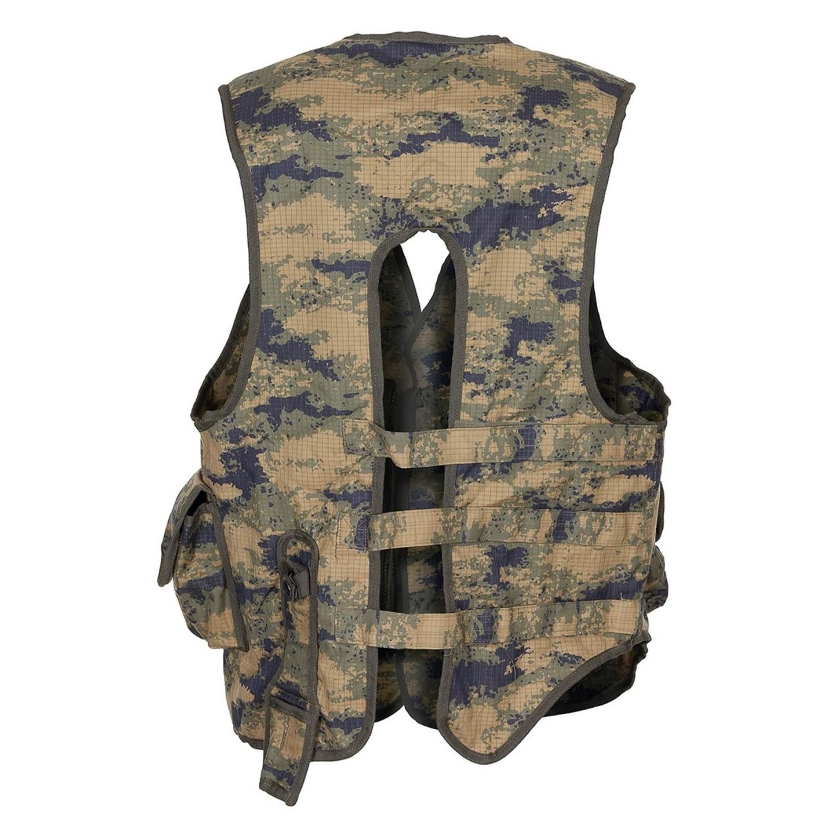 Chaleco militar turco original 8 bolsillos adjuntos hombreras M2018 Camo