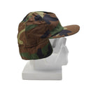 Original Turkish Military Winter Field Cap RipStop Outdoor Hat Woodland Camo - GoMilitar