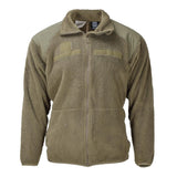 Chaqueta polar táctica original del ejército de EE. UU. para clima frío, hombros reforzados, color verde oliva