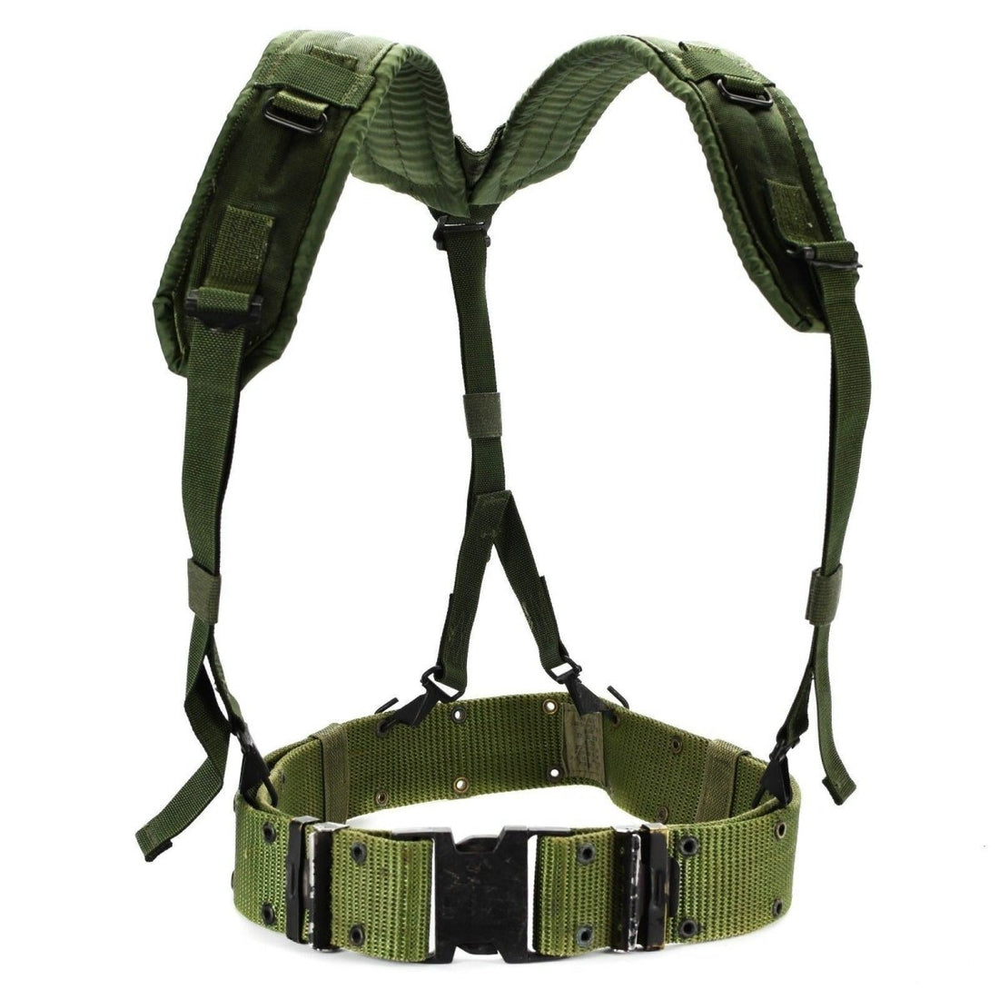 Sistema de correos del ejército original de los EE. UU. Tirtros web Cinturón LC-2 Pistola Militar Green