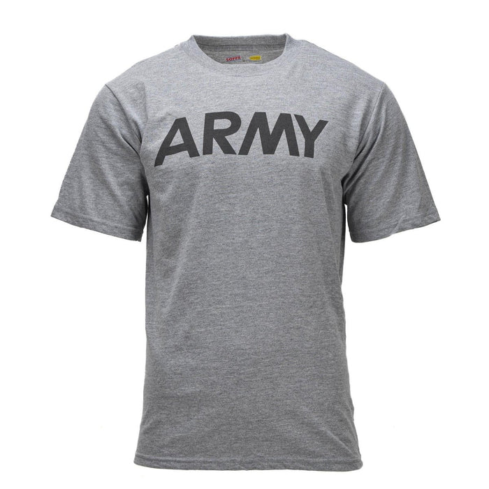 Camiseta GI clásica militar original de EE. UU. Manga corta Soffe Army Logo Gris - GoMilitar