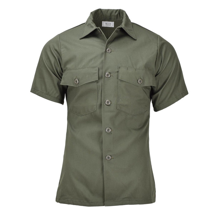 Camisas tácticas de campo militar originales de EE. UU., color oliva, manga corta, fatiga del ejército NUEVO - GoMilitar
