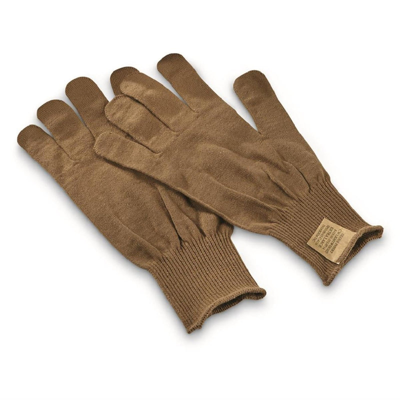 Guantes militares originales de los EE. UU. Mittanes de mantequilla insertos de revestimiento de revestimiento marrón nuevo