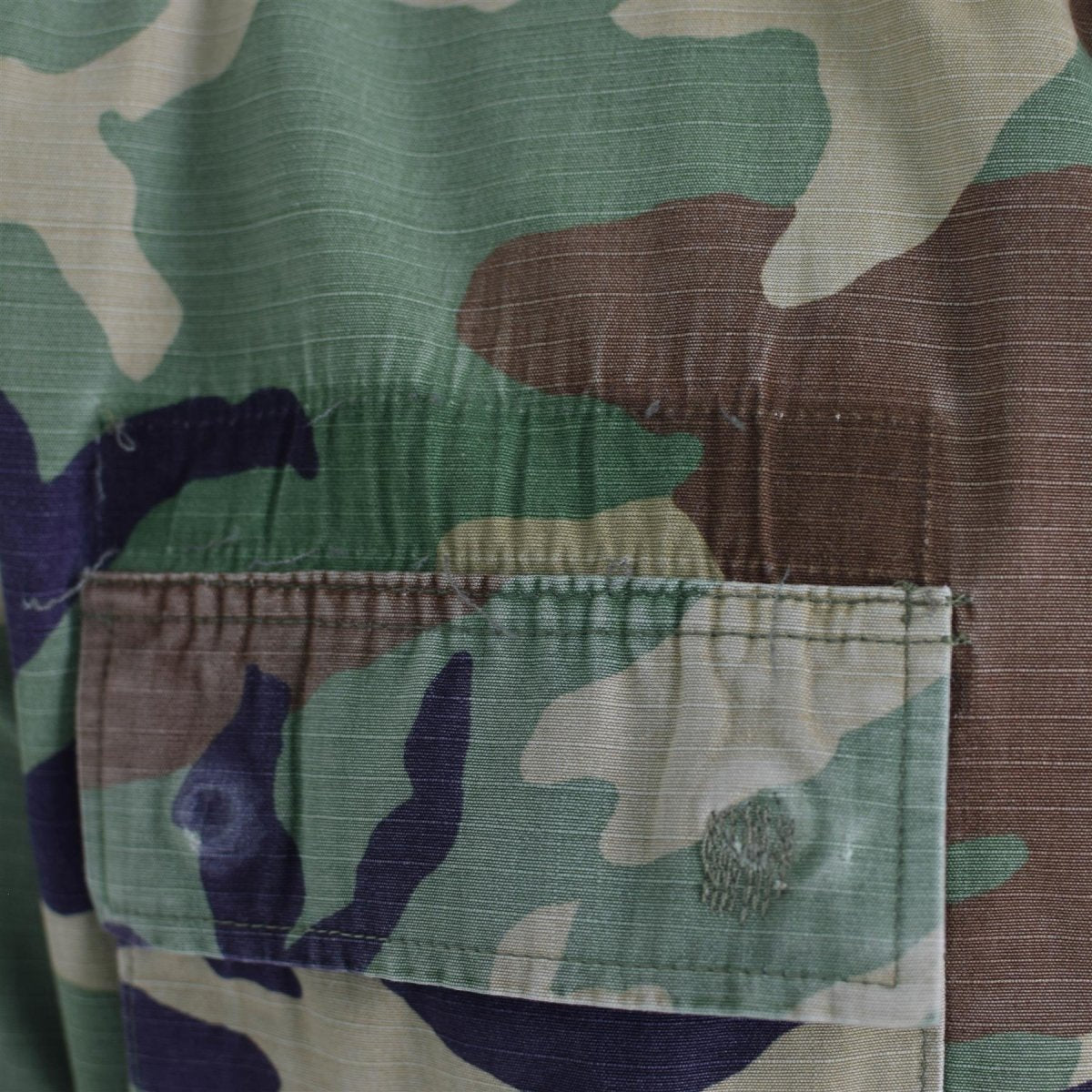 Chaqueta militar estadounidense original ripstop bosque camuflaje bdu tropas camisa