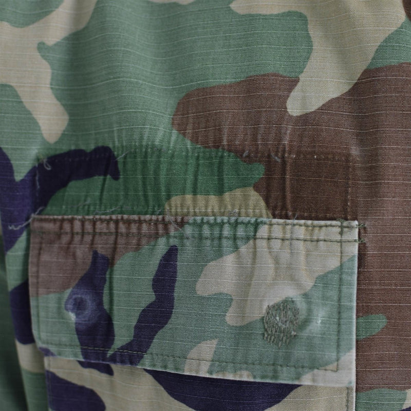 Chaqueta militar estadounidense original ripstop bosque camuflaje bdu tropas camisa