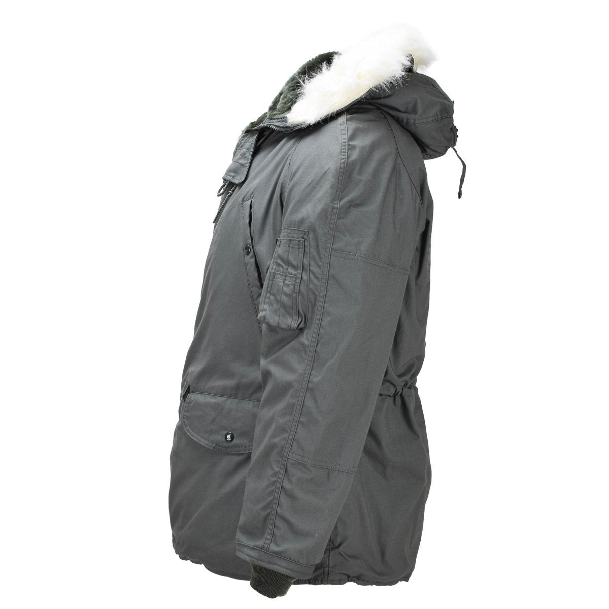 Parka original militar estadounidense N-3B para clima frío, resistente al viento, color verde oliva