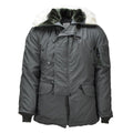 Parka original militar estadounidense N-3B para clima frío, resistente al viento, color verde oliva