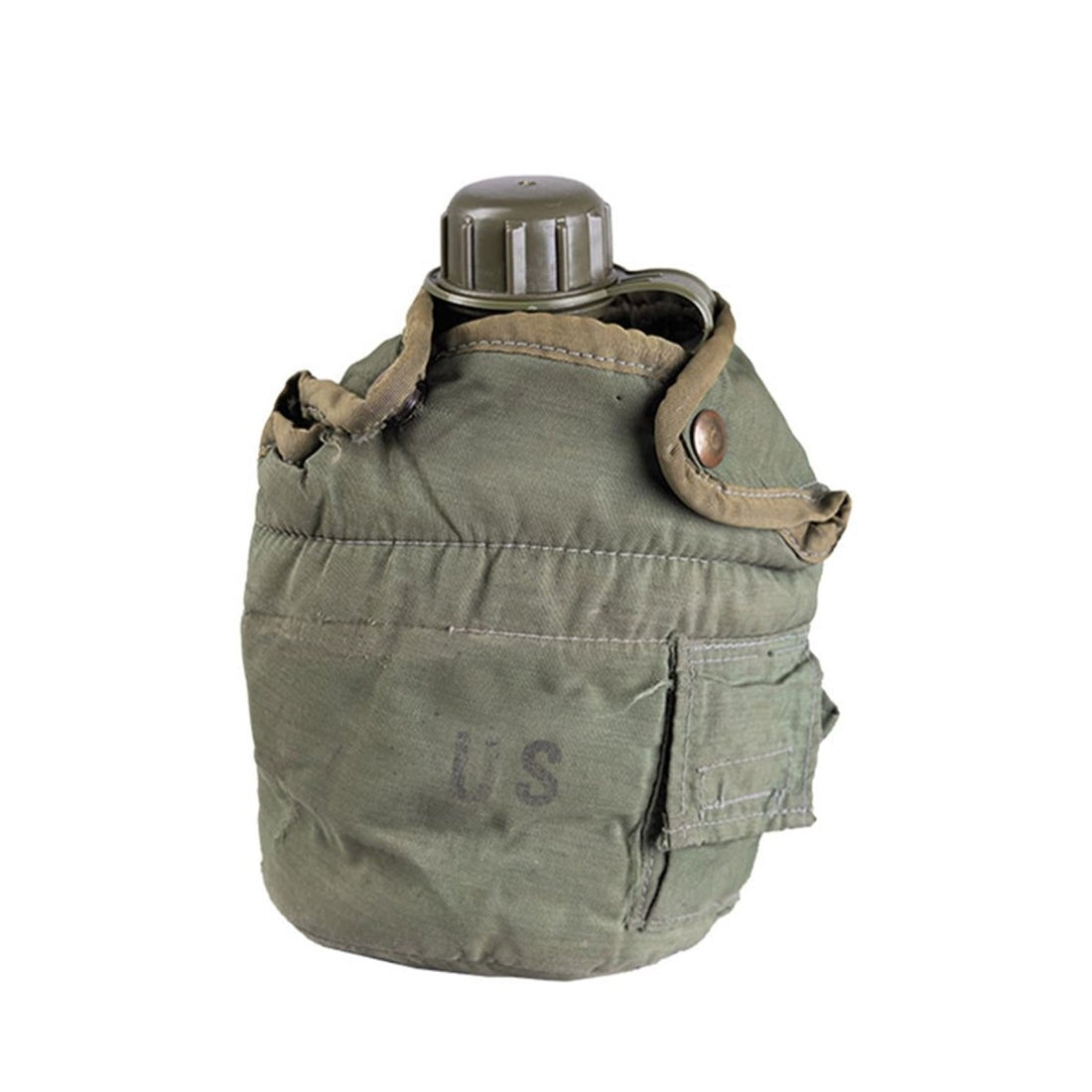 Cantimplora original de plástico militar estadounidense de 0,75 L, cubierta para equipo de campo, edición militar, color verde oliva