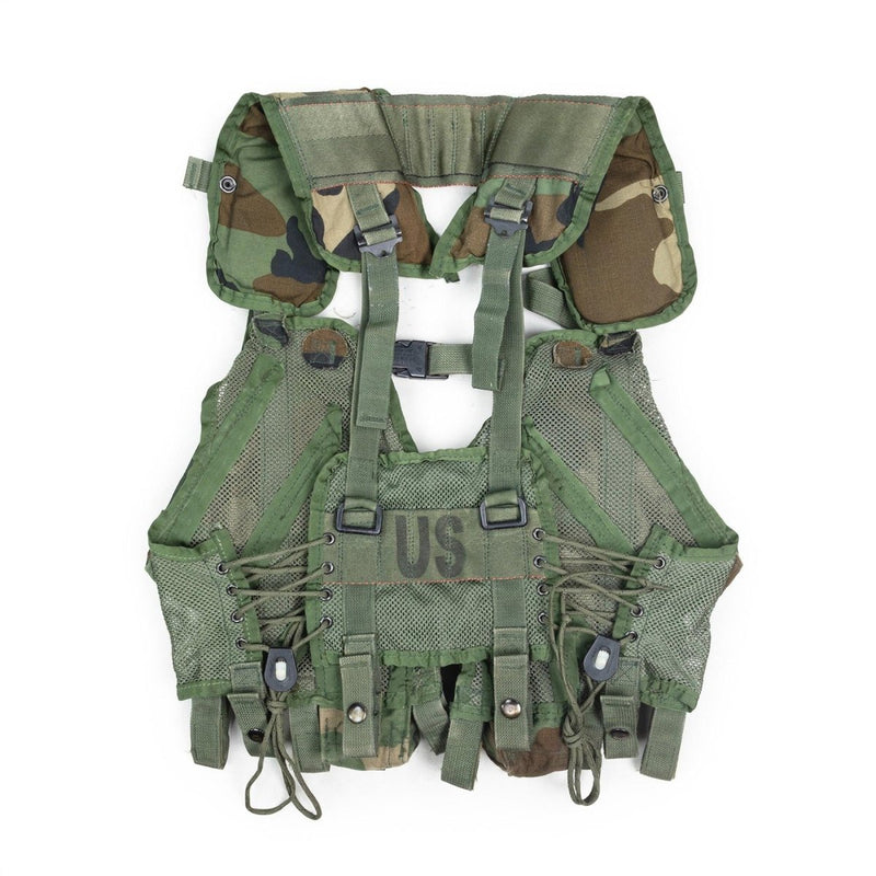 Original U.S. Military tactical vest combat woodland magazine grenade pouches - GoMilitar