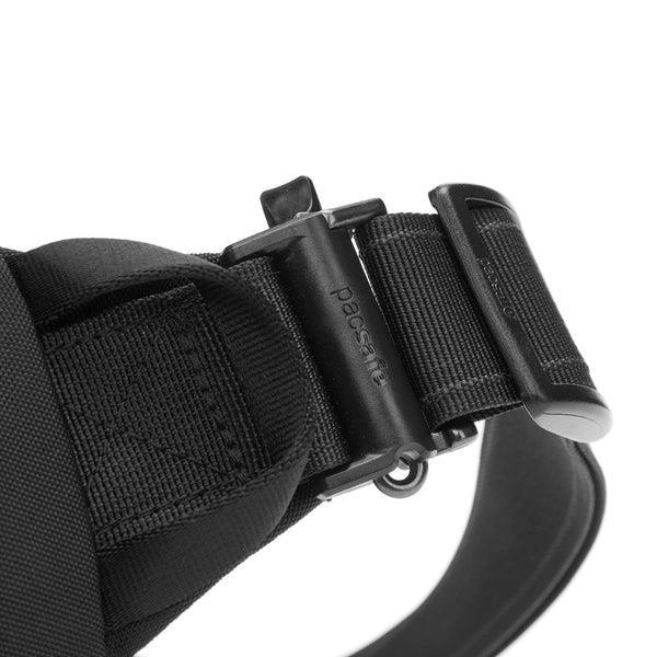 PacSafe V Crossbody Sling Bag 5L Anti robo PVC Repelente al agua libre Negro
