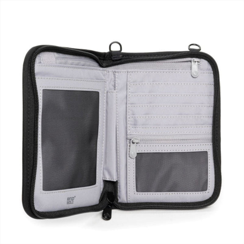 PACSAFE V150 Document Bag Organizador Compacto Anti RFID Bloqueo de RFID Negro