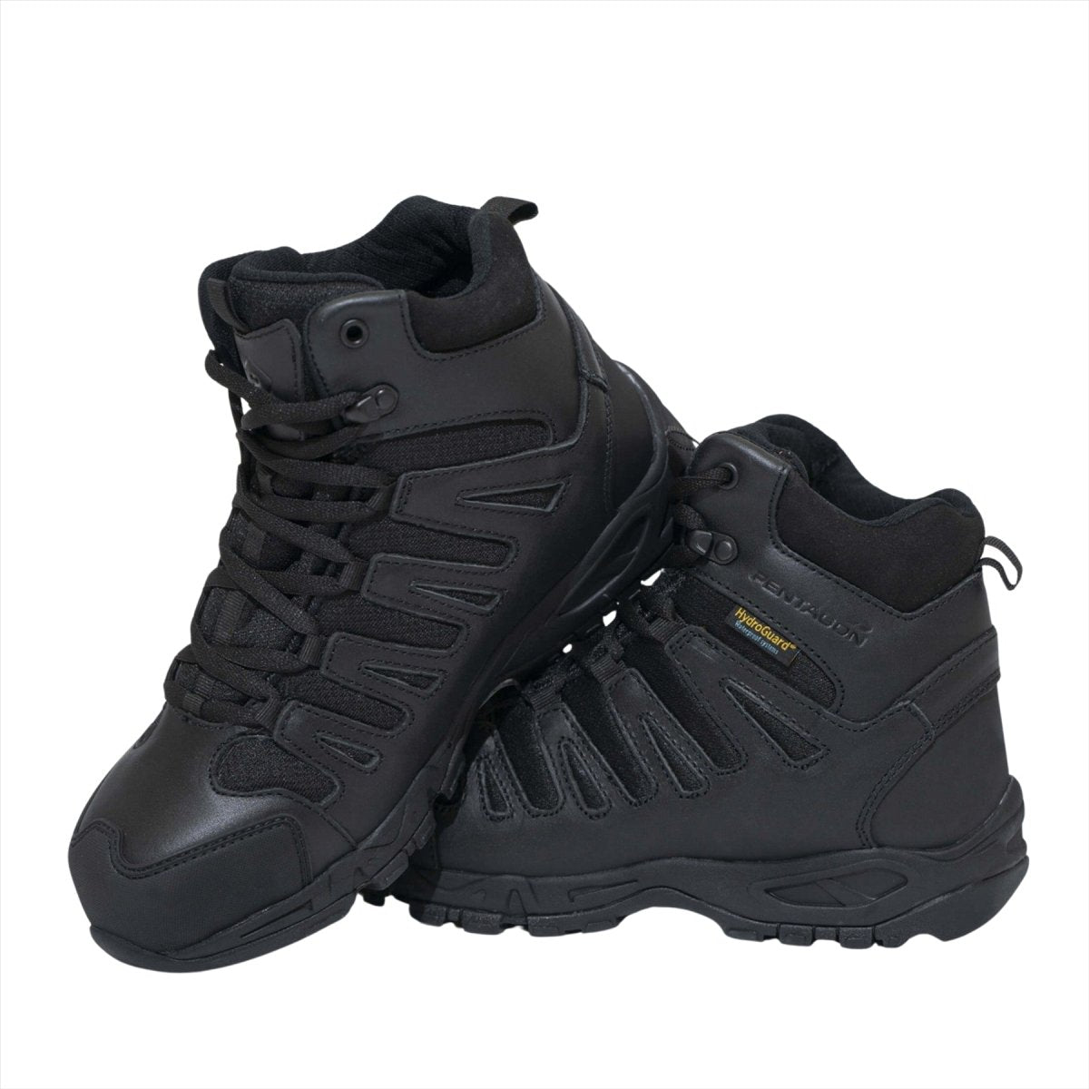 Botas tácticas PENTAGON Achilles XTR 6 de cuero de alta densidad impermeables negras