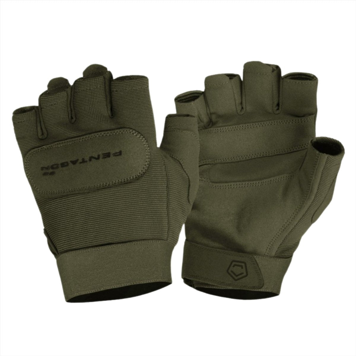 Mecánico de servicio del Pentágono 1/2 Guantes sin dedo de tela transpirable Elástica